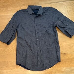 Calvin Klein Dark Blue Casual Button Down Shirt